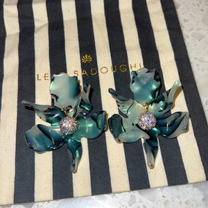 Lele Sadoughi Crystal Lilly Earrings